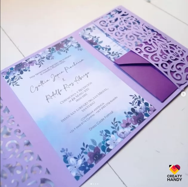 Invitaciones Grandes Troqueladas