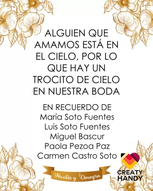 cielo en nuestra boda