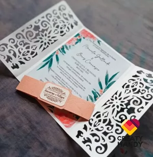 Invitacion Troquel Blanca