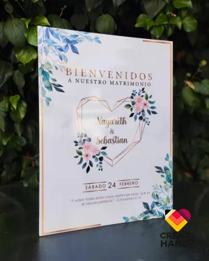 corazon con flores