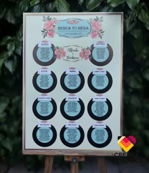 Distribucion de mesas vinilo